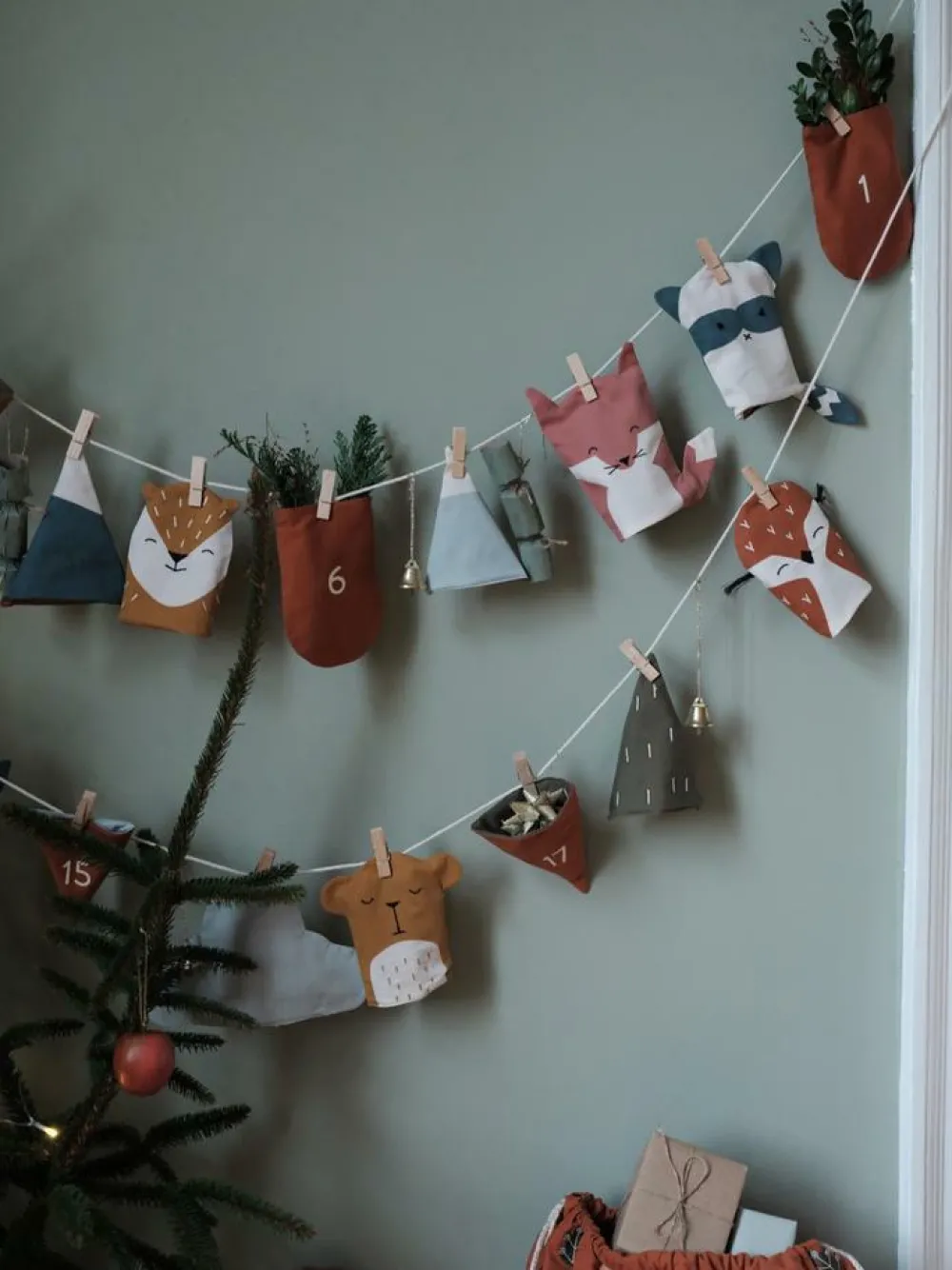 Hot Fabelab 1-24 pakkekalender m. poser, Woodland