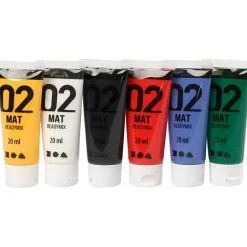 Sale Creativ Company Akrylmaling mat 20 ml. - Basisfarver, 6 stk