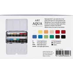 New Creativ Company Akvarelfarver Art Aqua - Basis, 12 farver