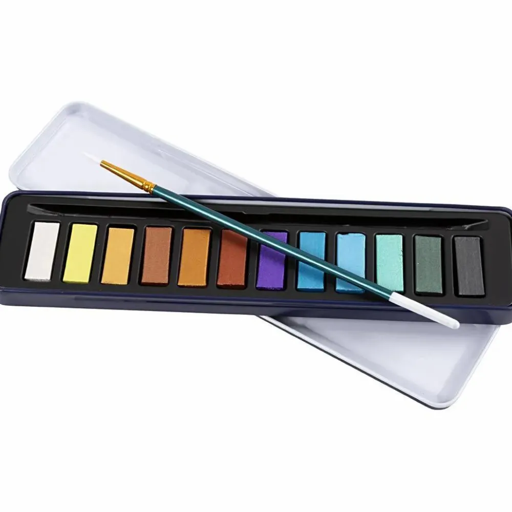 Sale Creativ Company Akvarelsæt - Metallic, 12 farver