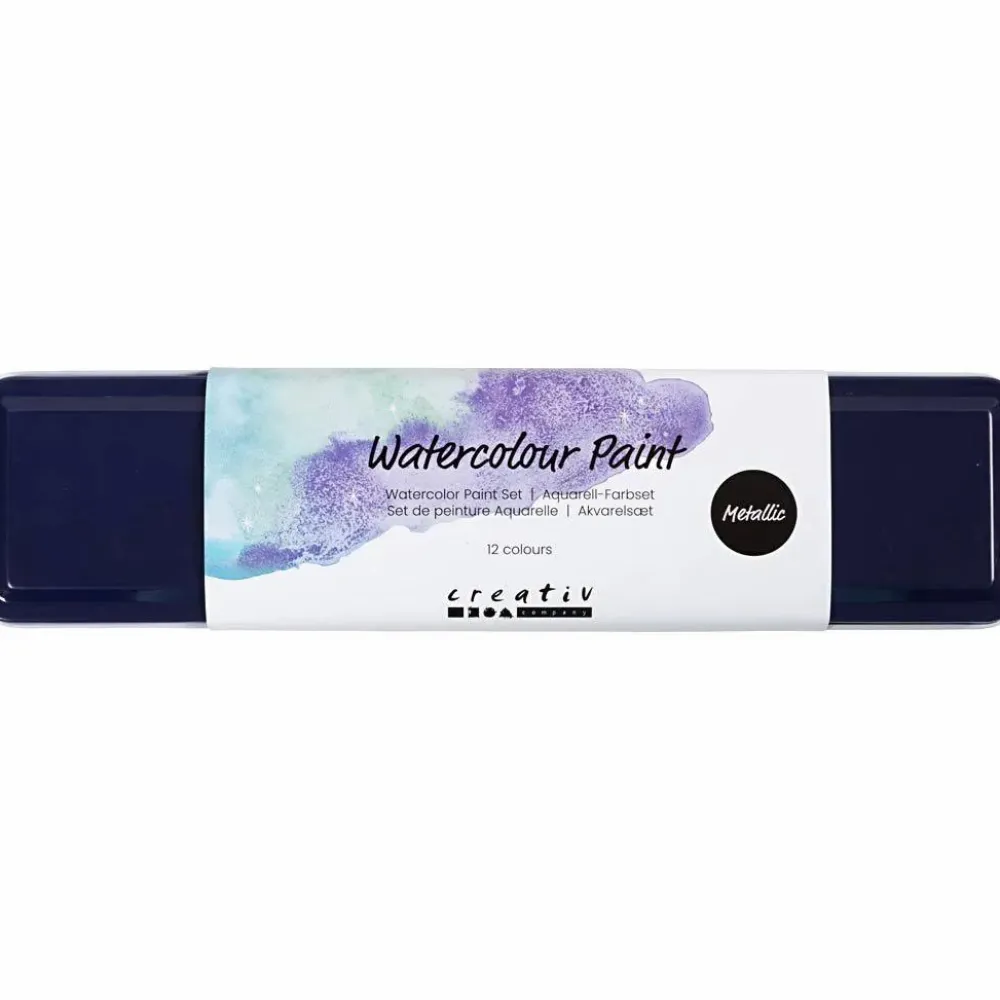Sale Creativ Company Akvarelsæt - Metallic, 12 farver