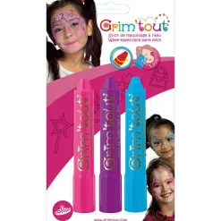 Online Grim'Tout Ansigtsfarve - 3 farvestifter - Prinsesse