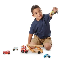 Outlet Melissa & Doug Biltransporter m. redningskøretøjer