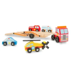 Outlet Melissa & Doug Biltransporter m. redningskøretøjer