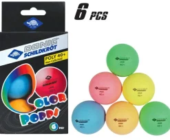 Outlet Bordtennisbolde Poly 40+, 6 stk. - Ø 4 cm.