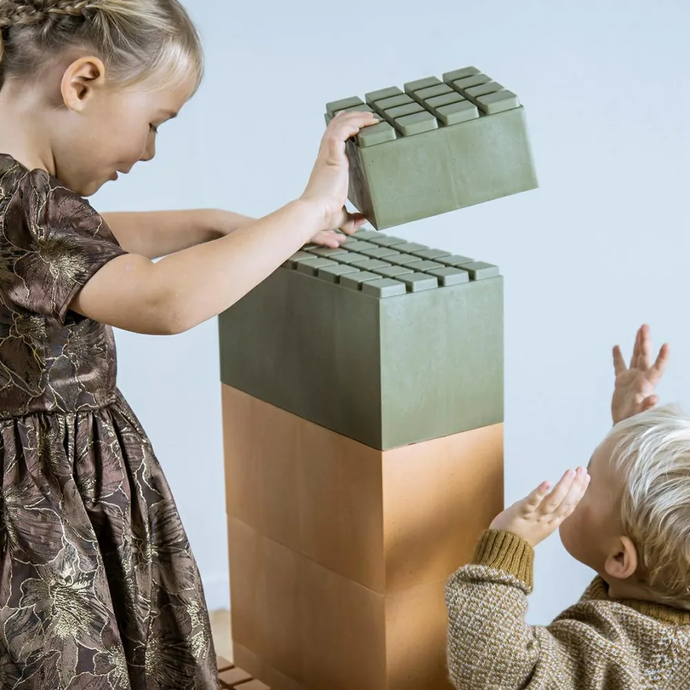 Outlet Dantoy Byggeklodser, store - Orange/grøn, 26 stk