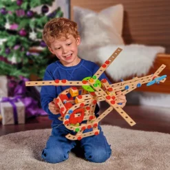 Discount Byggesæt i træ - spand med 225 dele