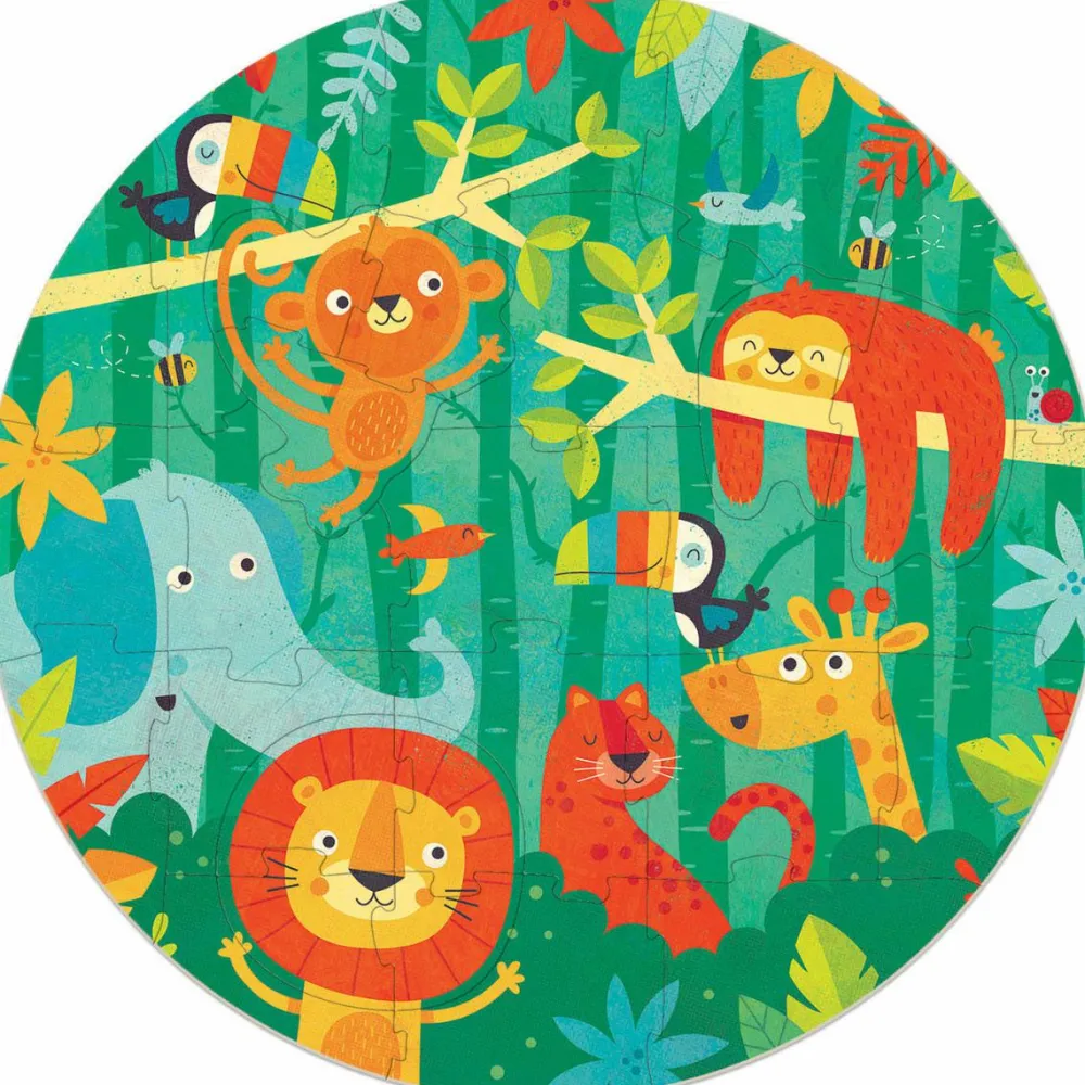 Hot educa Cirkelpuslespil m. 28 brikker - Jungledyr