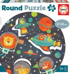 Sale educa Cirkelpuslespil m. 28 brikker - I rummet