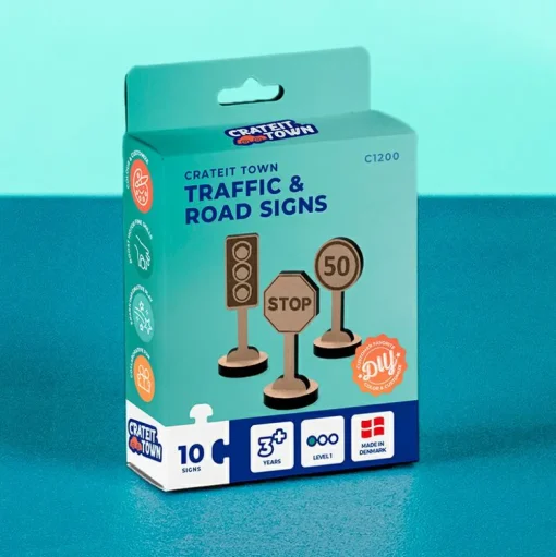 Clearance Crateit Town - Trafik og vejskilte, 10 dele