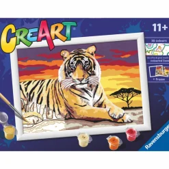 Hot CreArt Paint by Numbers - Tiger