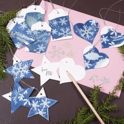 New Creativ Company Cyanotypi (lystryk) - Lav julegave-mærker, 36 stk