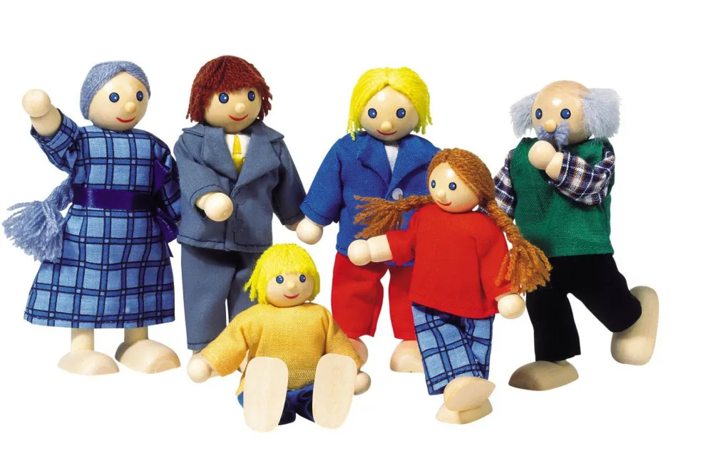 Hot goki Dukkehus - Dukkefamilie, inkl. bedsteforældre