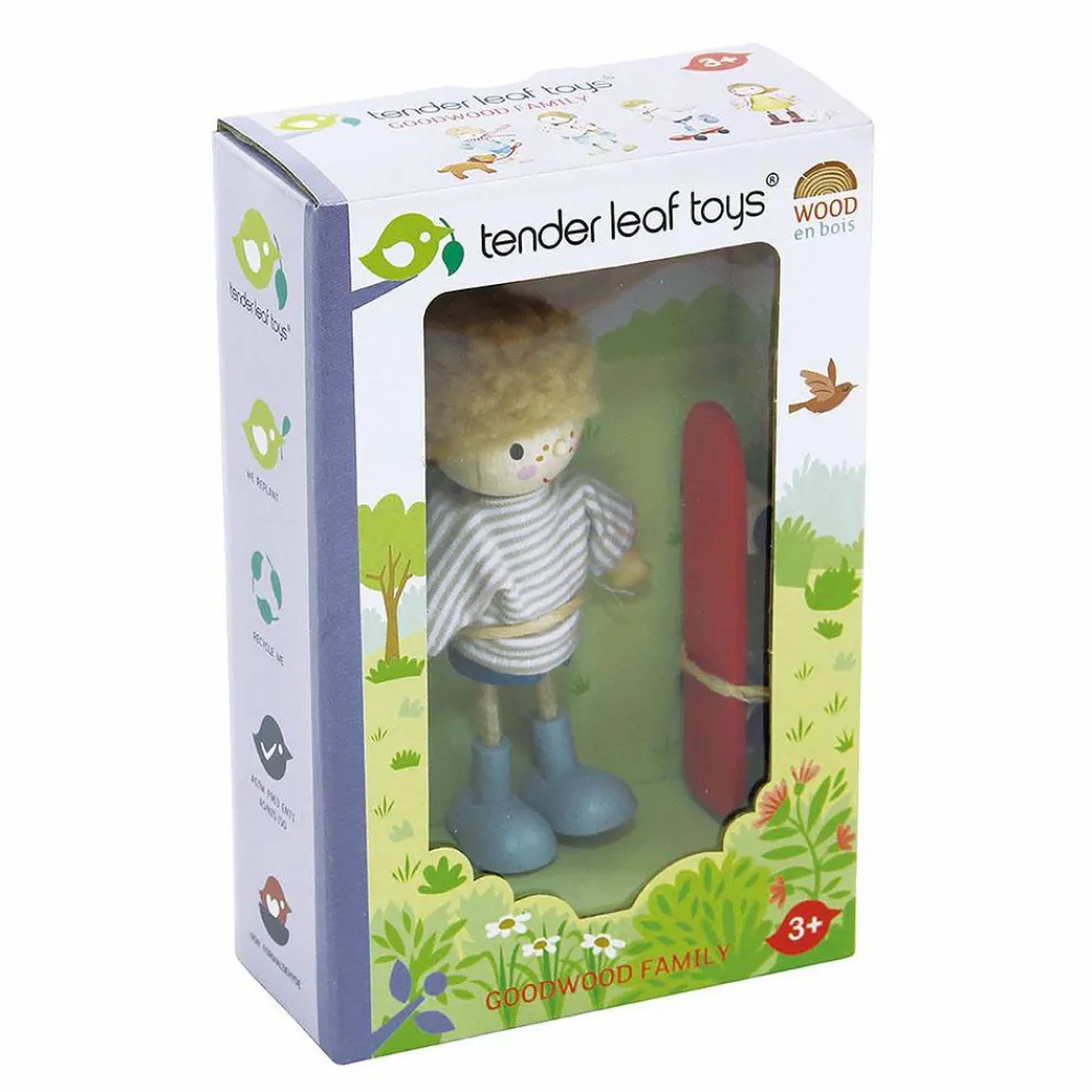 Discount Tender Leaf Dukkehusfigur - Edward og skateboard