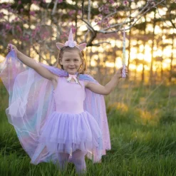 Clearance Great Pretenders Enhjørningekappe + hårbøjle, str. 3-6 år