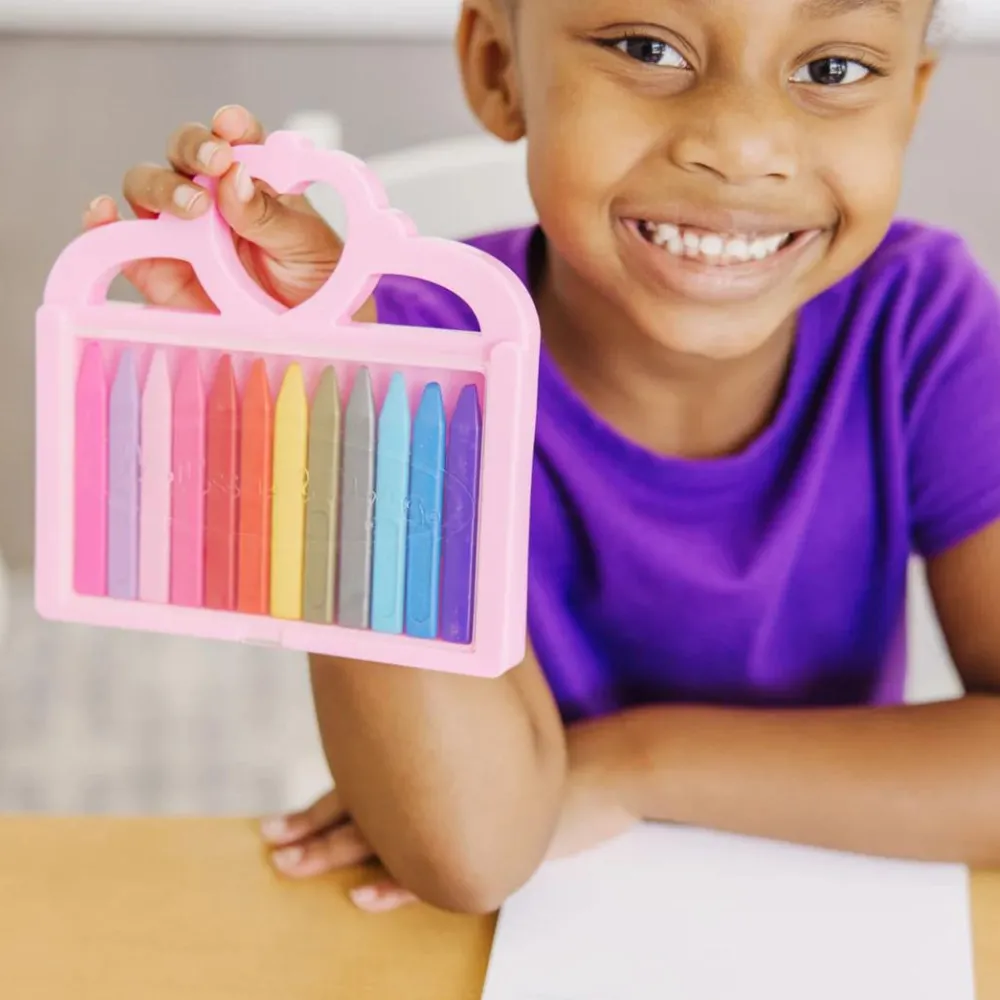 Sale Melissa & Doug Farvekridt i hjerteæske, 12 stk