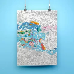 Farvelægningsplakat - Alt godt fra havet