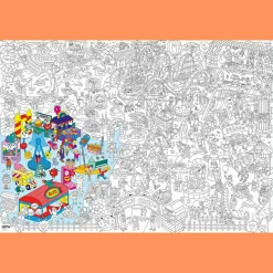 Farvelægningsplakat - Forlystelsespark