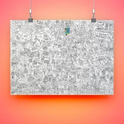 Farvelægningsplakat - Forlystelsespark