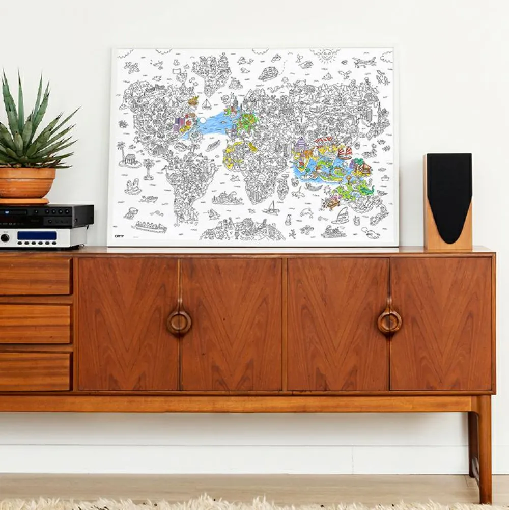 Sale Farvelægningsplakat - Verdenskort