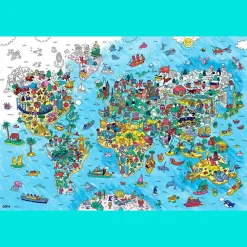 Sale Farvelægningsplakat - Verdenskort