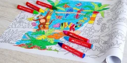 Sale Faber-Castell Farvelægningsrulle 30 cm x 3,2 m. (Jungle + Hav)