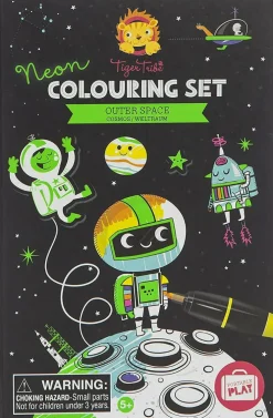 Farvelægningssæt: Neon - Det ydre rum