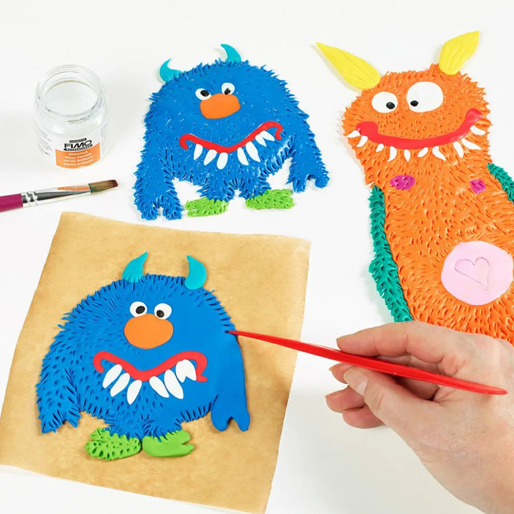 Clearance FIMO ler 42 gr. - Kulørt, 6 stk