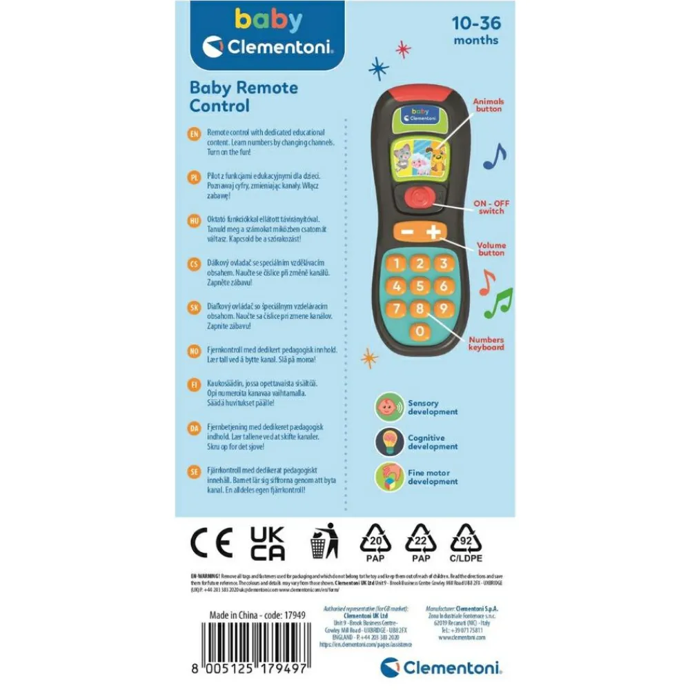 Sale Clementoni Fjernbetjening med lyd og lys - Sort