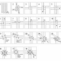 Online Creativ Company Flet selv julestjerner - Rød/hvid, 60 strimler