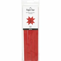 Clearance Creativ Company Flet selv julestjerner - Rød, 100 strimler