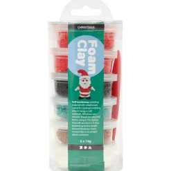 Hot Creativ Company Foam Clay 6  x14 gr. - Julefarver