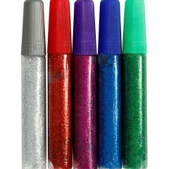 Online Creativ Company Glitterlim 10 ml. - Kulørt, 5 stk