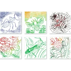 New Gnide plader m. tekstur - Insekter, 6 stk