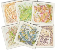 New Gnide plader m. tekstur - Insekter, 6 stk