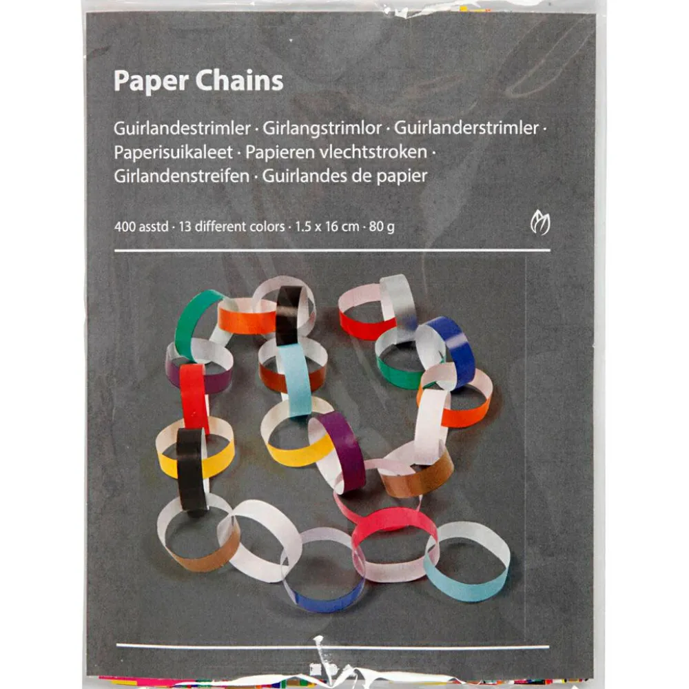 Hot Creativ Company Guirlandestrimler - Ensfarvet, 400 stk.