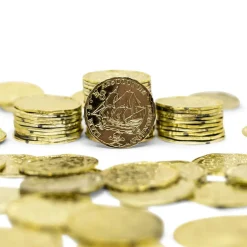 Discount Guldmønter i plastic, 72 stk.