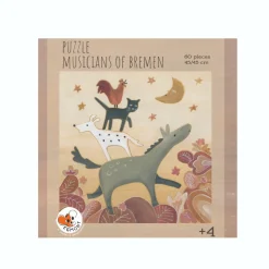 New Egmont Toys Gulvpuslespil m. 60 brikker - Stadsmusikanterne ..