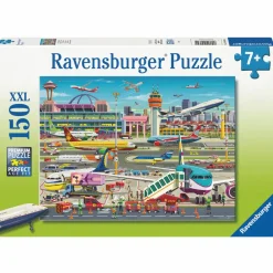 Online Gulvpuslespil m. 150 brikker - I lufthavnen