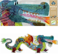 New Djeco Gulvpuslespil med 58 brikker - Dragen Leon