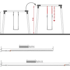 Sale Gyngetilbehør - Justerbart reb (1,0-1,85 m), 1 stk