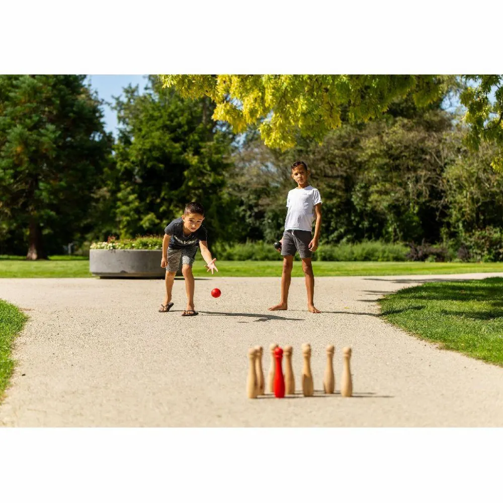 Clearance Havespil - Bowling (sort/rød)