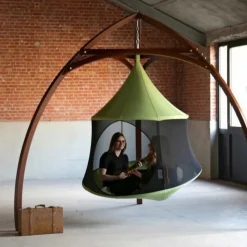 Clearance Hængehus med netsider Ø150 cm - Grøn