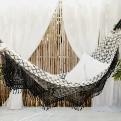 Clearance Hængekøje dobbelt (bomuld) - Luxo m. frynser