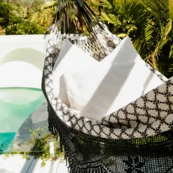 Clearance Hængekøje dobbelt (bomuld) - Luxo m. frynser