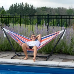 Hængekøje dobbelt (bomuld) - Orange Punch