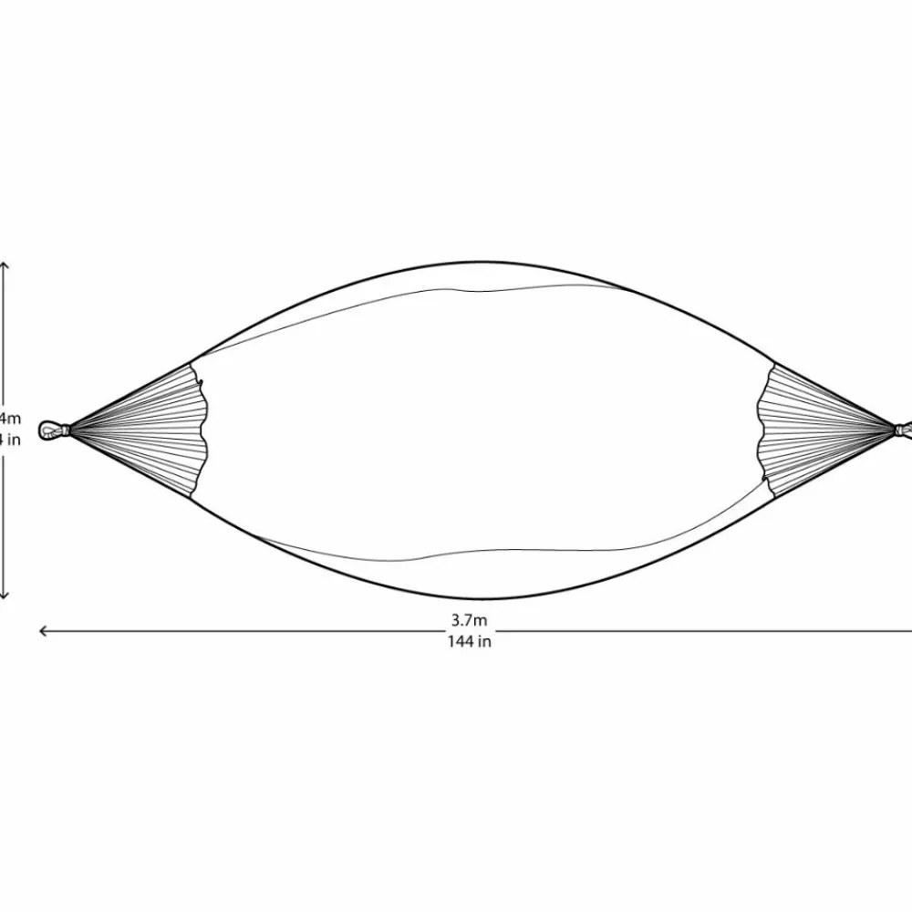 Outlet Hængekøje dobbelt (polyester) - Aqua