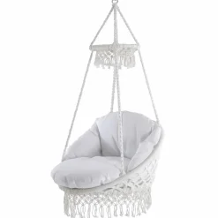 New Hængestol med frynser - Hvid