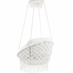 New Hængestol med frynser - Hvid