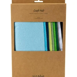 Sale Creativ Company Hobbyfilt A4 - Blå/grøn, 10 ark